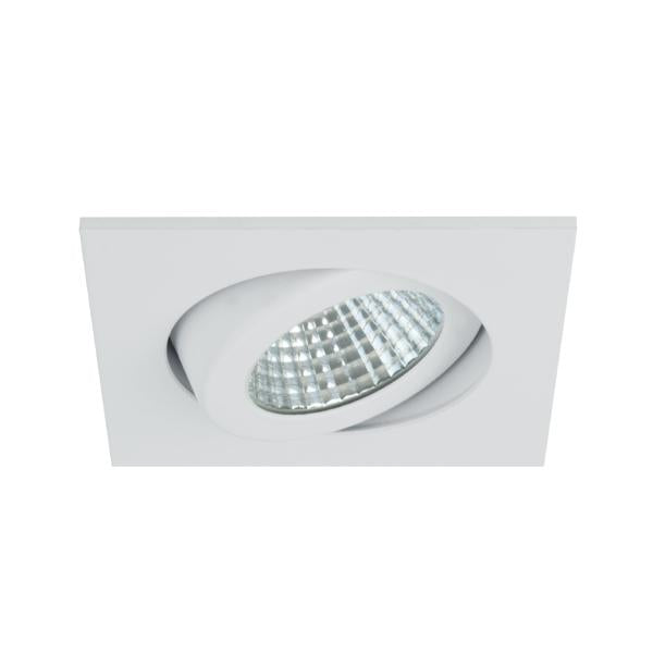 BRUMBERG LED-Einbaustrahler 350 mA, 6 W, 38°, 3000 K, quadratisch, schwenkbar, weiss, IP BRUMBERG LED-Einbaustrahler 350 mA, 6 W, 38°, 3000 K, quadratisch, schwenkbar, weiss, IP